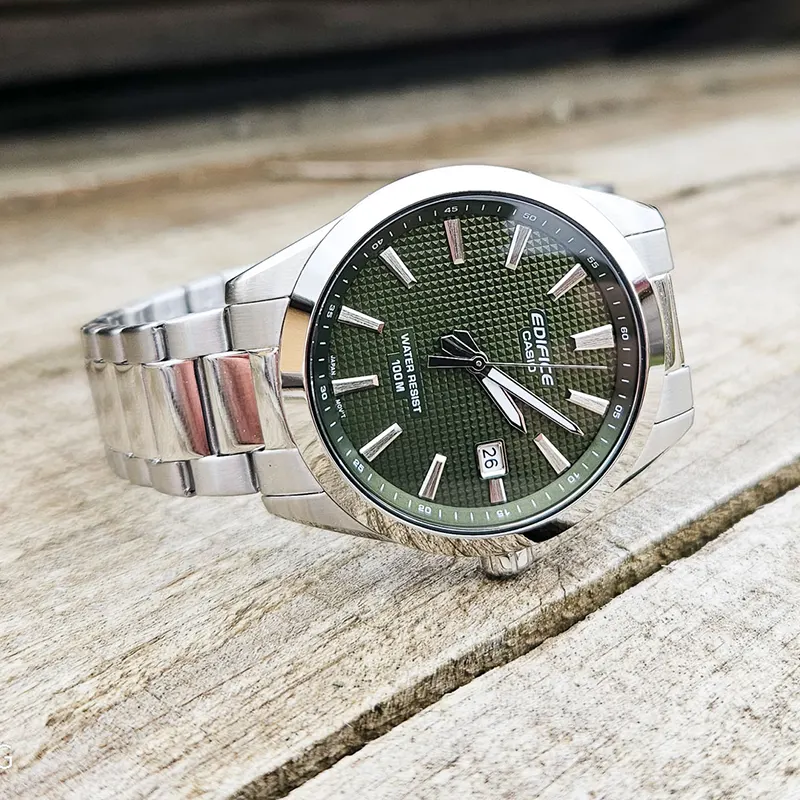 Edifice Elegant Plane Green Dial Men's Watch- EFV-160D-3AV